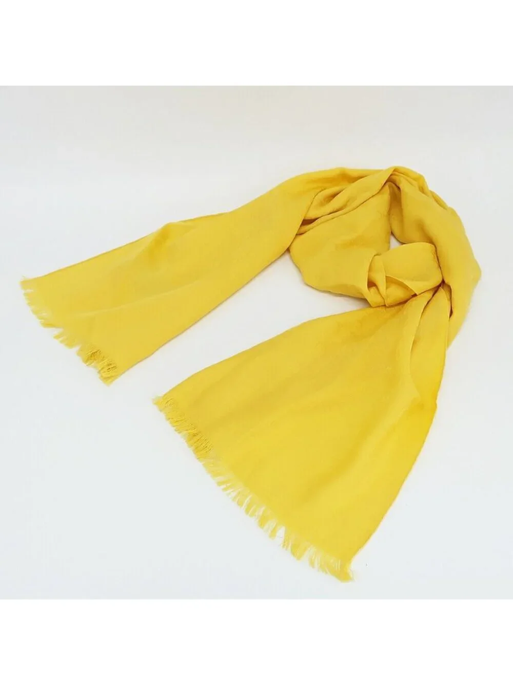 Gucci Heaven Shawl Yellow GG Jacquard Logo Fringe Wool Silk Scarf